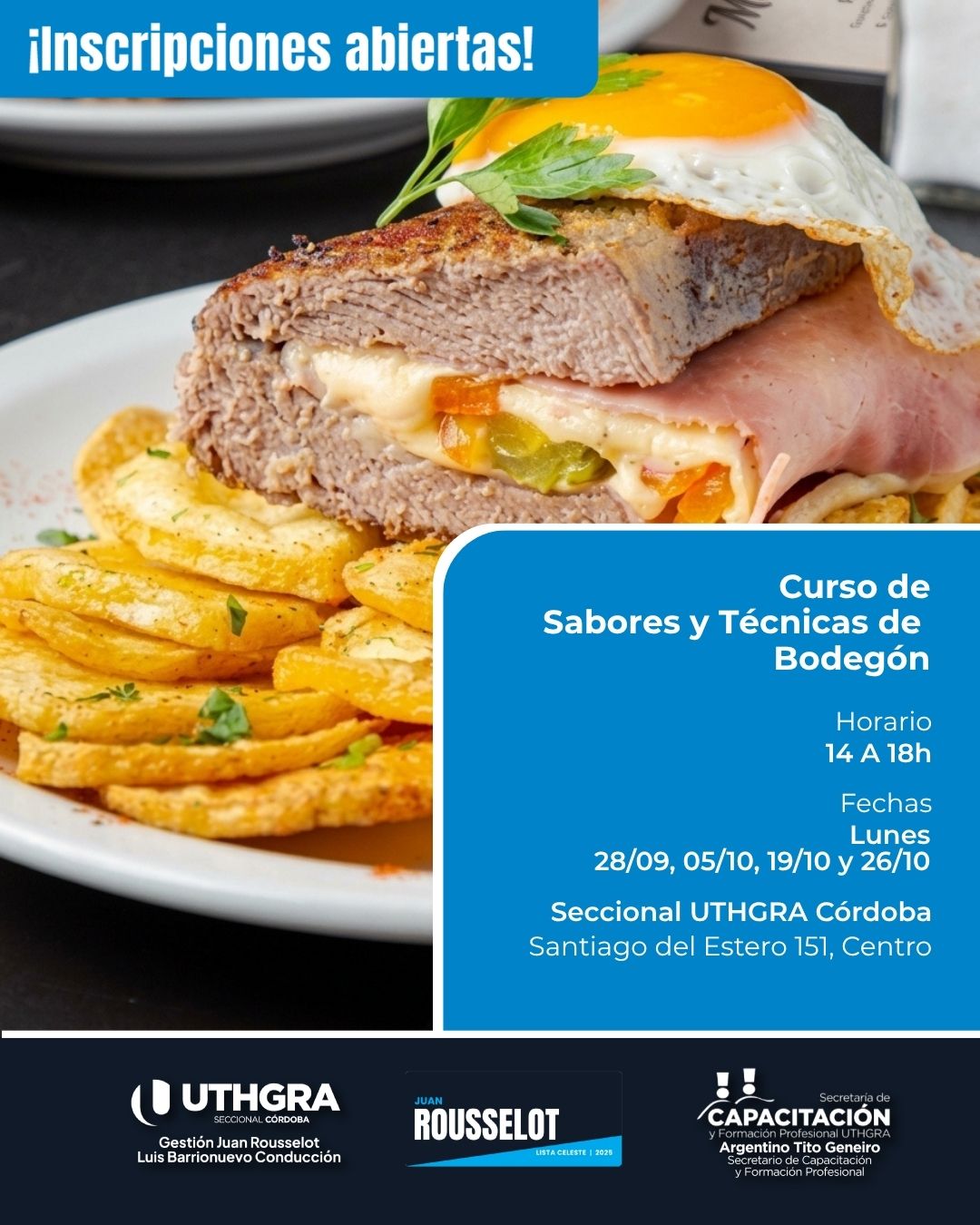 Nuevo Curso en UTHGRA CÓRDOBA: Sabores y técnicas de bodegón